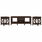 Bush Furniture Key West Coffee Table with Set of 2 End Tables