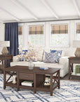 Bush Furniture Key West Coffee Table with Set of 2 End Tables