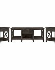 Bush Furniture Key West Coffee Table with Set of 2 End Tables