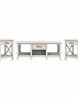 Bush Furniture Key West Coffee Table with Set of 2 End Tables