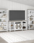Bush Furniture Key West Tall TV Stand with Set of 2 Bookcases