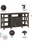 Bush Furniture Key West Tall TV Stand with Set of 2 Bookcases