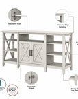 Bush Furniture Key West Tall TV Stand with Set of 2 Bookcases