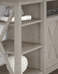 Bush Furniture Key West Tall TV Stand with Set of 2 Bookcases