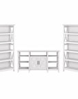 Bush Furniture Key West Tall TV Stand with Set of 2 Bookcases