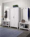 Bush Furniture Key West Tall Storage Cabinet with Doors
