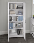 Bush Furniture Key West Tall Storage Cabinet with Doors