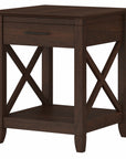 Bush Furniture Key West End Table with Storage