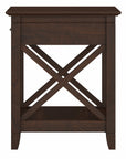Bush Furniture Key West End Table with Storage