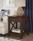 Bush Furniture Key West End Table with Storage