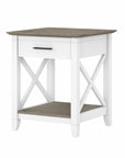 Bush Furniture Key West End Table with Storage
