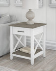 Bush Furniture Key West End Table with Storage