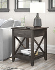 Bush Furniture Key West End Table with Storage
