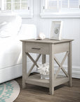 Bush Furniture Key West End Table with Storage