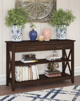Bush Furniture Key West Console Table with Drawers and Shelves