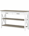 Bush Furniture Key West Console Table with Drawers and Shelves
