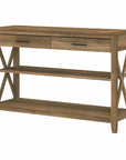 Bush Furniture Key West Console Table with Drawers and Shelves