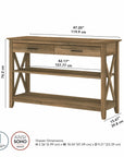 Bush Furniture Key West Console Table with Drawers and Shelves