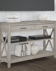 Bush Furniture Key West Console Table with Drawers and Shelves