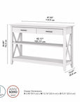 Bush Furniture Key West Console Table with Drawers and Shelves