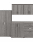Bush Business Furniture Universal 5 Piece Modular Laundry Room Storage Set with Floor and Wall Cabinets