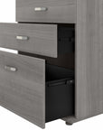 Bush Business Furniture Universal 5 Piece Modular Laundry Room Storage Set with Floor and Wall Cabinets