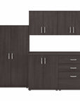 Bush Business Furniture Universal 5 Piece Modular Laundry Room Storage Set with Floor and Wall Cabinets