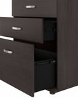 Bush Business Furniture Universal 5 Piece Modular Laundry Room Storage Set with Floor and Wall Cabinets