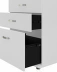 Bush Business Furniture Universal 5 Piece Modular Laundry Room Storage Set with Floor and Wall Cabinets