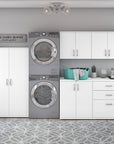 Bush Business Furniture Universal 5 Piece Modular Laundry Room Storage Set with Floor and Wall Cabinets