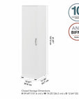 Bush Business Furniture Universal Narrow Linen Tower with Door and Shelves