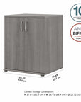 Bush Business Furniture Universal Laundry Room Storage Cabinet with Doors and Shelves