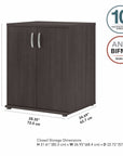 Bush Business Furniture Universal Laundry Room Storage Cabinet with Doors and Shelves