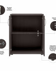 Bush Business Furniture Universal Laundry Room Storage Cabinet with Doors and Shelves