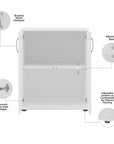 Bush Business Furniture Universal Laundry Room Storage Cabinet with Doors and Shelves
