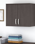 Bush Business Furniture Universal Laundry Room Wall Cabinet with Doors and Shelves