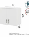 Bush Business Furniture Universal Laundry Room Wall Cabinet with Doors and Shelves