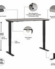 Move 40 Series by Bush Business Furniture 60W x 30D Electric Height Adjustable Standing Desk