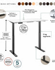 Move 60 Series by Bush Business Furniture 48W x 24D Electric Height Adjustable Standing Desk
