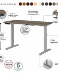 Move 60 Series by Bush Business Furniture 72W x 30D Height Adjustable Standing Desk