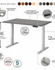 Move 60 Series by Bush Business Furniture 72W x 30D Height Adjustable Standing Desk