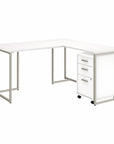 Office by kathy ireland® Method 60W L Shaped Desk with 30W Return and Mobile File Cabinet