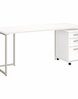 Office by kathy ireland® Method 72W Table Desk with 3 Drawer Mobile File Cabinet