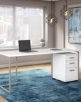 Office by kathy ireland® Method 72W Table Desk with 3 Drawer Mobile File Cabinet