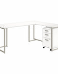 Office by kathy ireland® Method 72W L Shaped Desk with 30W Return and Mobile File Cabinet