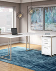 Office by kathy ireland® Method 72W L Shaped Desk with 30W Return and Mobile File Cabinet