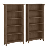 Bush Furniture Salinas Tall 5 Shelf Bookcase - Set of 2
