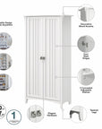 Bush Furniture Salinas Tall Storage Cabinet with Doors