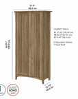 Bush Furniture Salinas Tall Storage Cabinet with Doors