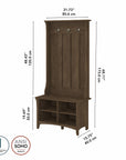 Bush Furniture Salinas Hall Tree with Shoe Storage Bench